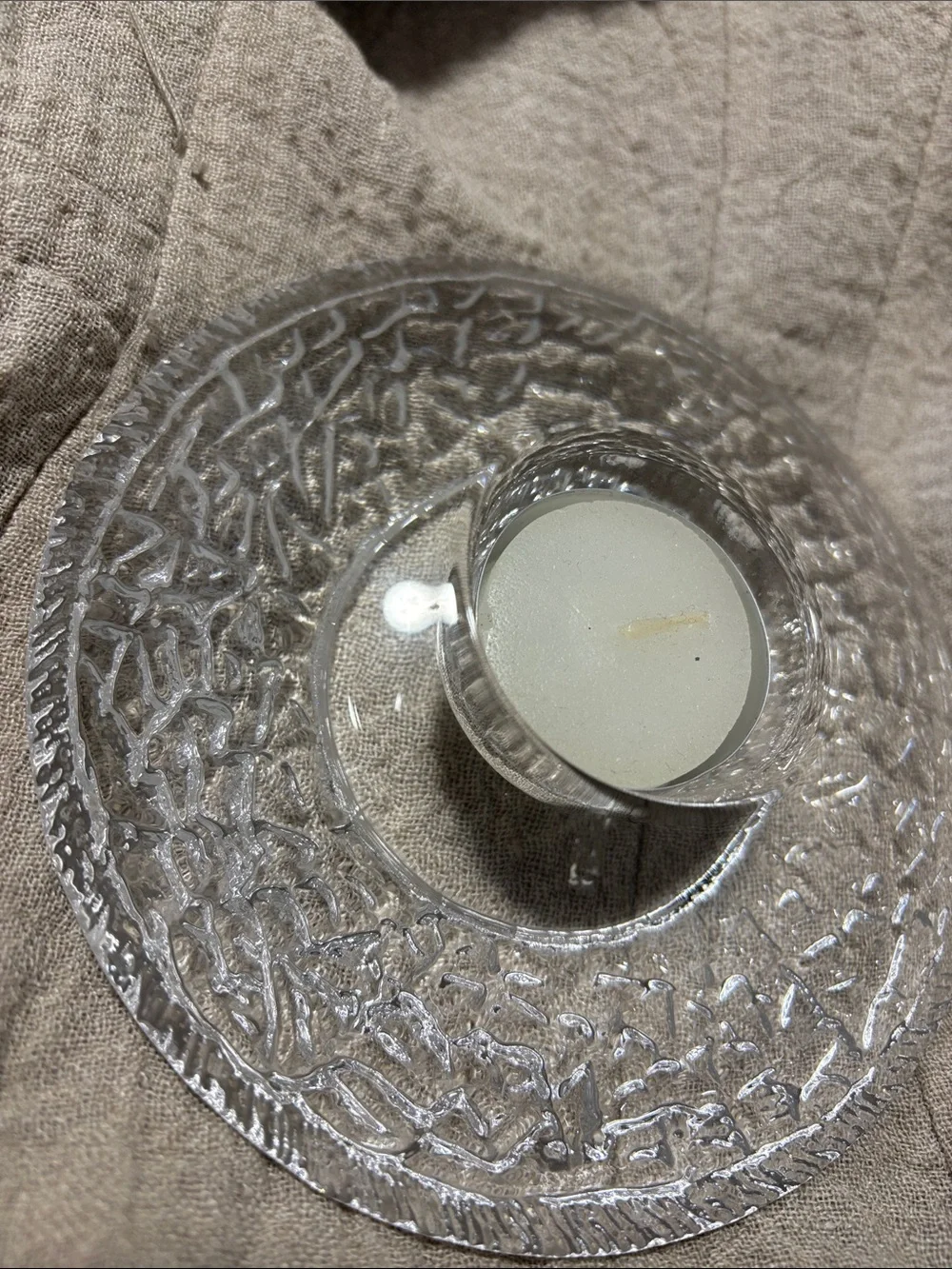 NWOR. Orrefors Decorative votive candle.